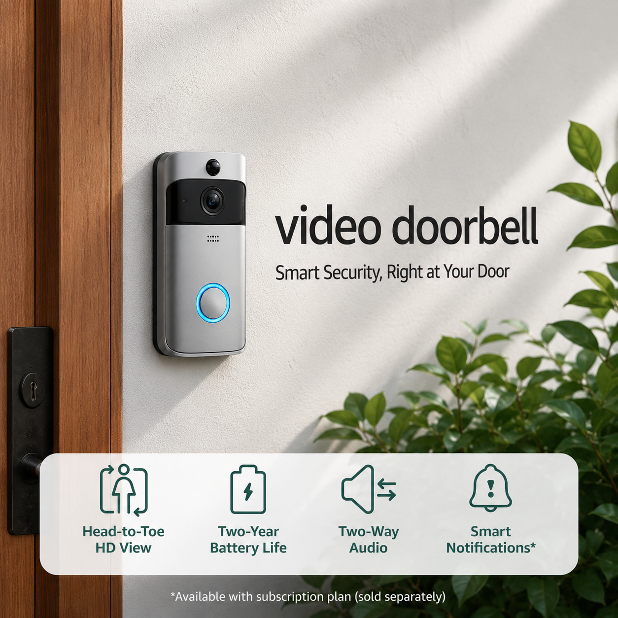 Doorbell, Home or business security video