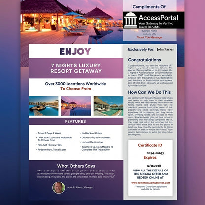 35 Verified Travel Certificates — Official Lifetime Access