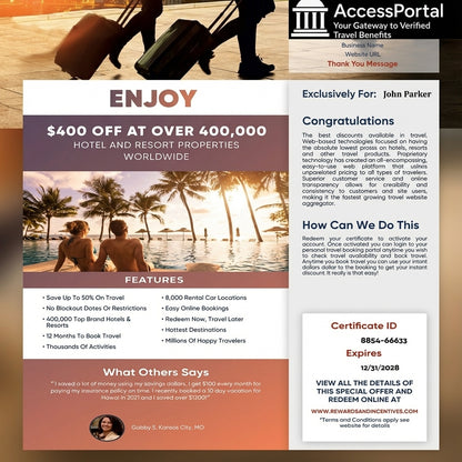 35 Verified Travel Certificates — Official Lifetime Access